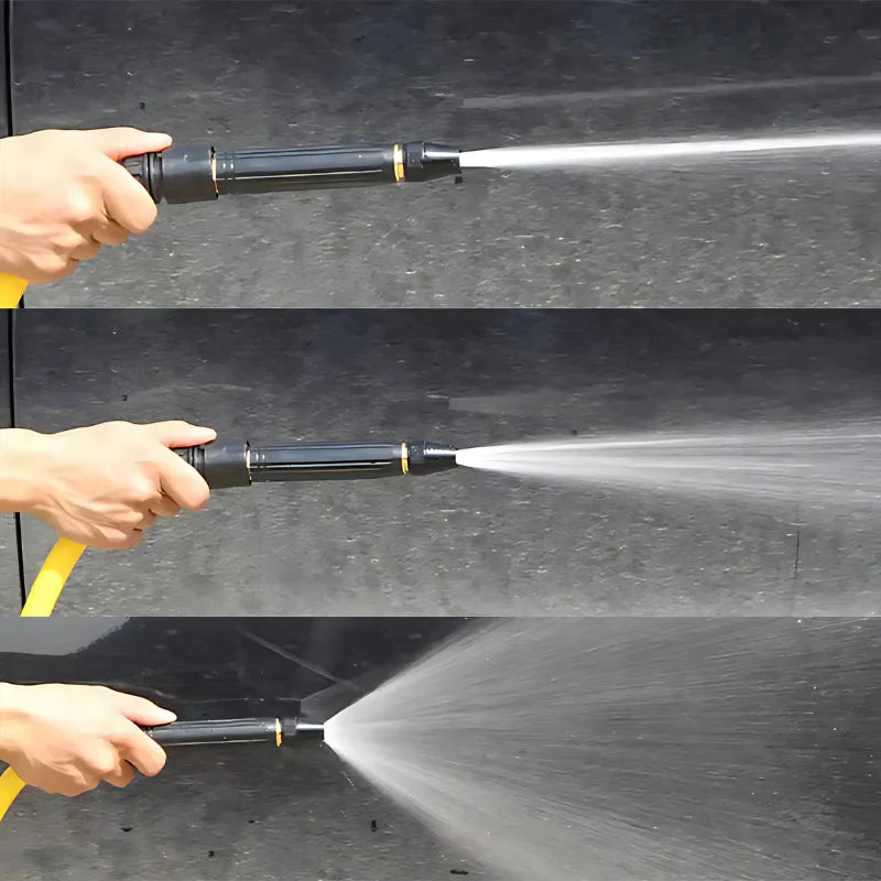 High-pressure Metal Brass Adjustable Nozzle Water Spray Gun + Hand Adjustable Clamp