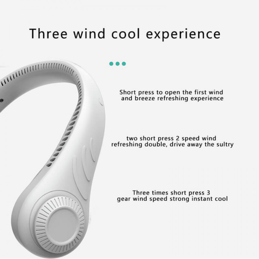 Neck fan with rechargeable portability