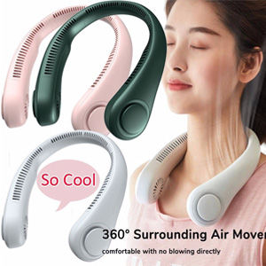 New Portable Neck Fan, Foldable Bladeless Neck Fan, Wearable Cooling Neck Fan Perfect for Travel, Sports